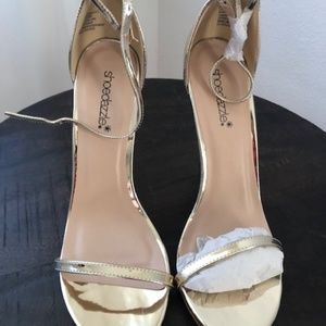 Sexy Gold Strappy Heels